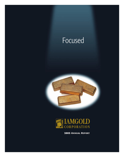 Miniature Iamgold
 Rapport annuel 2003