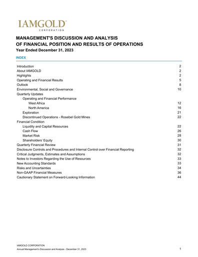 Vorschaubild Iamgold
 Finanzmitteilung 2023