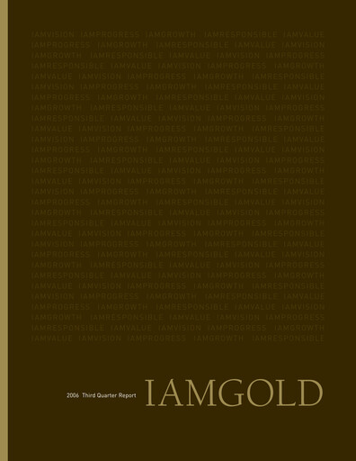 Thumbnail Iamgold
 Quarterly Report 2006-q3