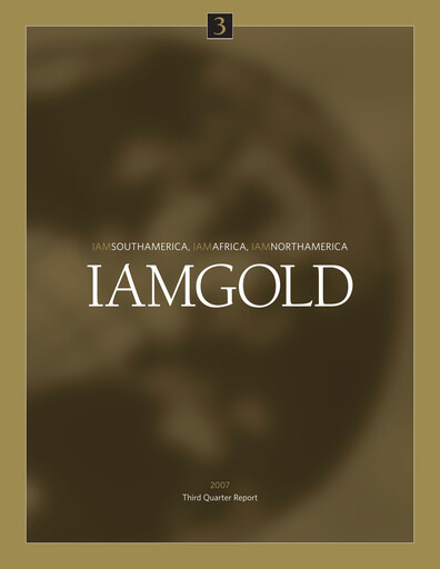 Thumbnail Iamgold
 Quarterly Report 2007-q3