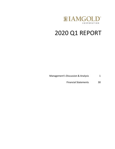 Thumbnail Iamgold
 Quarterly Report 2020-q1