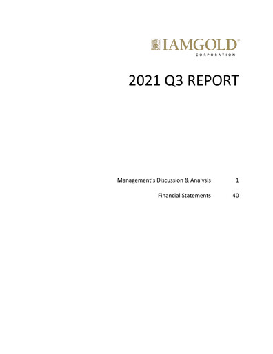 Thumbnail Iamgold
 Quarterly Report 2021-q3