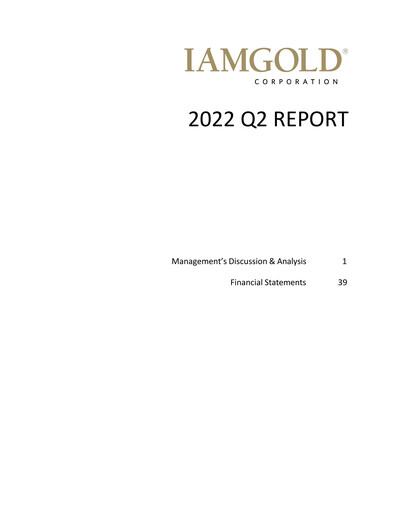 Thumbnail Iamgold
 Quarterly Report 2022-q2