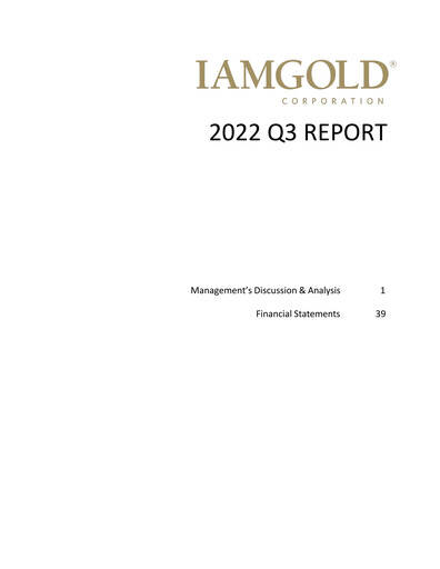 Thumbnail Iamgold
 Quarterly Report 2022-q3