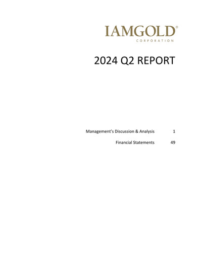 Miniature Iamgold
 Rapport trimestriel 2024-q2