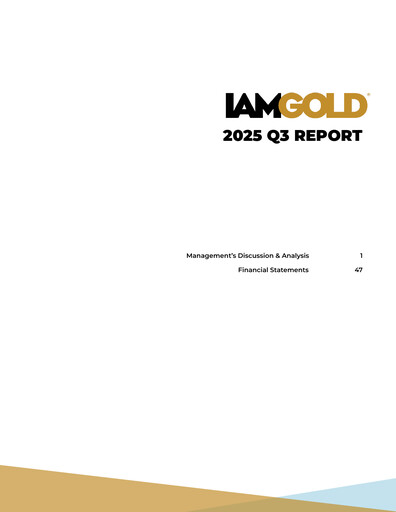 Miniature Iamgold
 Rapport trimestriel 2025-q3
