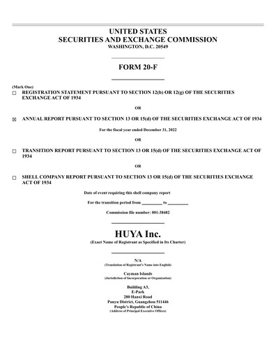 Thumbnail Huya Annual Report 2022