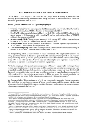 Thumbnail Huya Quarterly Report 2018-q2