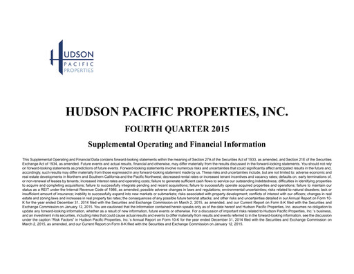 Thumbnail Hudson Pacific Properties
 Quarterly Report 2015-q4