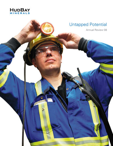 Vorschaubild Hudbay Minerals
 Jahresbericht 2008