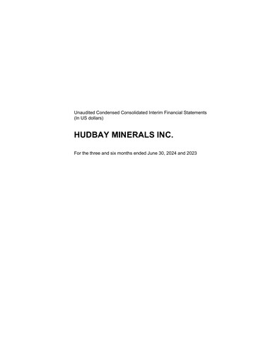 Thumbnail Hudbay Minerals
 Quarterly Report 2024-q2