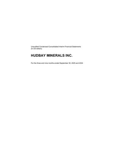 Thumbnail Hudbay Minerals
 Quarterly Report 2025-q3