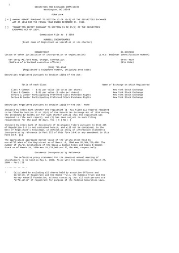 Thumbnail Hubbell Annual Report 1999