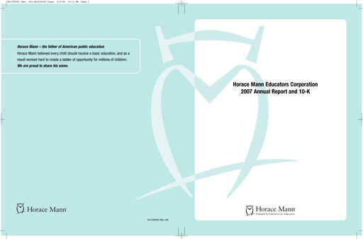 Thumbnail Horace Mann Educators Annual Report 2007