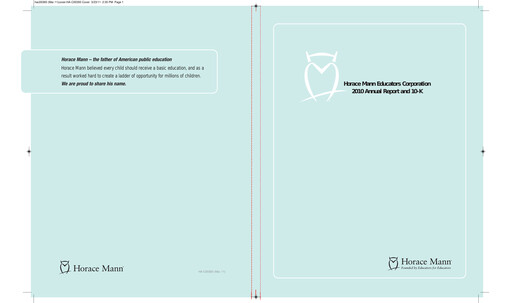 Thumbnail Horace Mann Educators Annual Report 2010