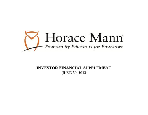 Thumbnail Horace Mann Educators Quarterly Report 2013-q2
