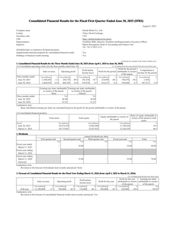 Thumbnail Honda Quarterly Report fy2026-q1