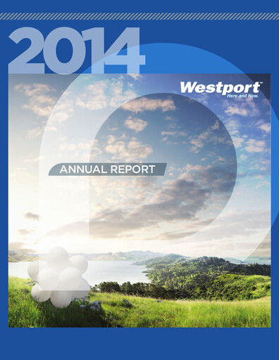 Thumbnail Westport Fuel Systems Annual Report 2014
