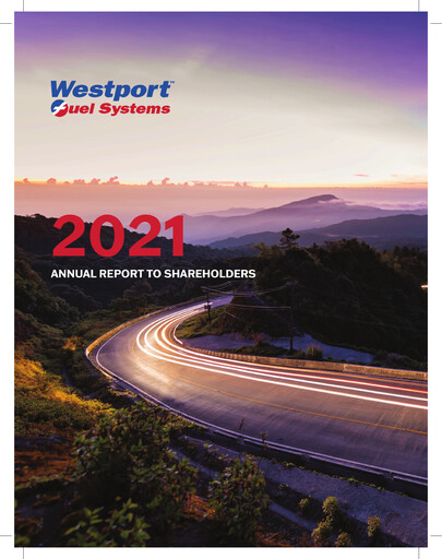 Thumbnail Westport Fuel Systems Annual Report 2021
