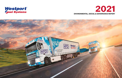 Thumbnail Westport Fuel Systems ESG Report 2021