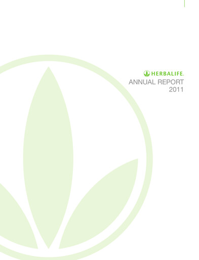 Thumbnail Herbalife Annual Report 2011