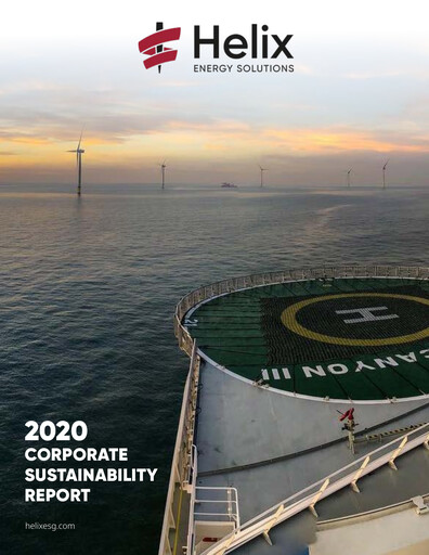 Thumbnail Helix Energy Solutions Sustainability Report 2020