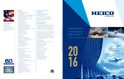 Thumbnail HEICO Annual Report 2016
