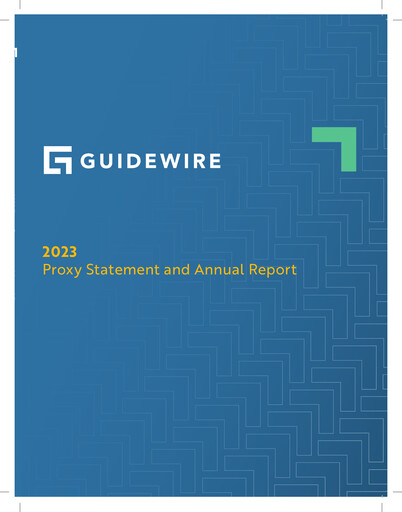 Thumbnail Guidewire Software
 Annual Report 2023