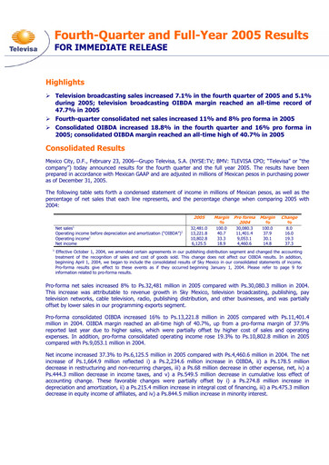 Thumbnail Televisa Quarterly Report 2005-q4