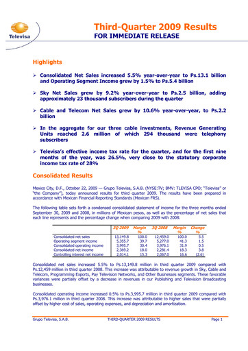 Thumbnail Televisa Quarterly Report 2009-q3