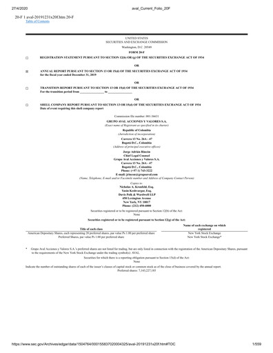 Thumbnail Grupo Aval
 Annual Report 2019