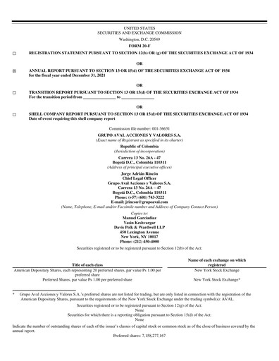 Thumbnail Grupo Aval
 Annual Report 2021