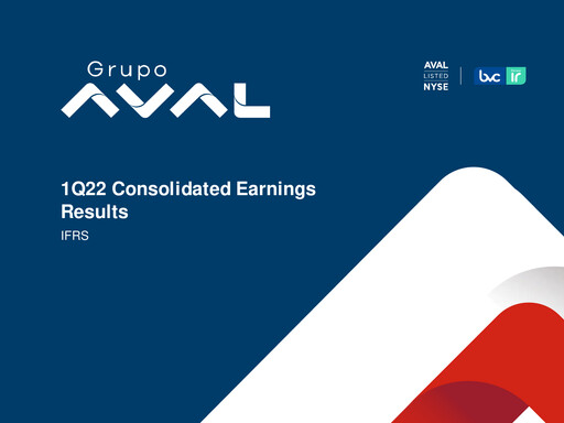 Thumbnail Grupo Aval
 Quarterly Report 2022-q1