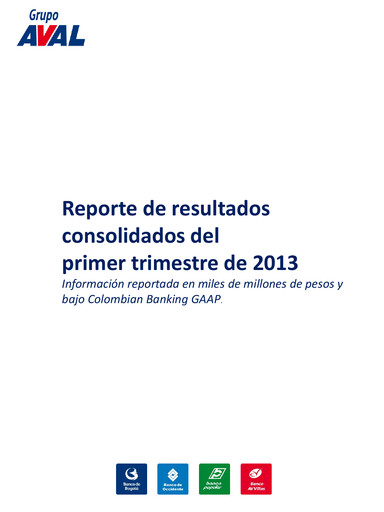 Thumbnail Grupo Aval
 Quarterly Report 2013-q1