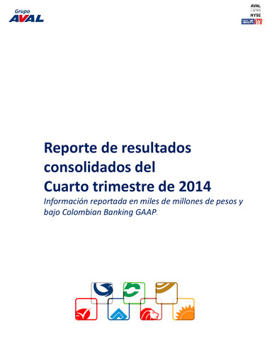 Thumbnail Grupo Aval
 Quarterly Report 2014-q4