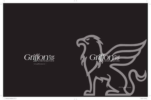 Thumbnail Griffon Corporation
 Annual Report 2013