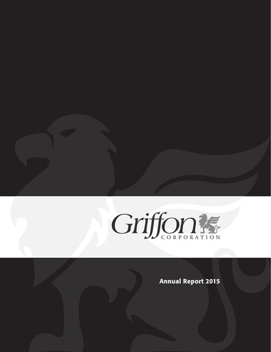 Thumbnail Griffon Corporation
 Annual Report 2015
