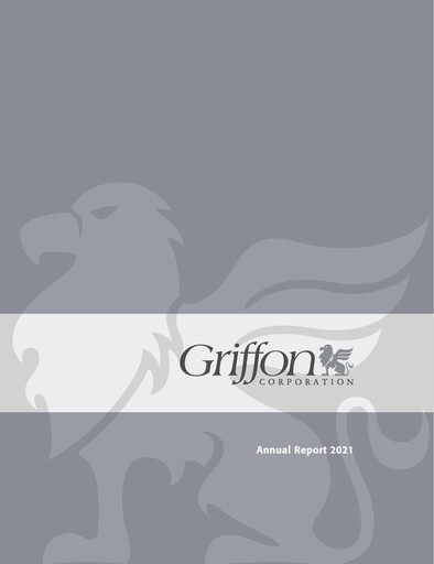 Thumbnail Griffon Corporation
 Annual Report 2021