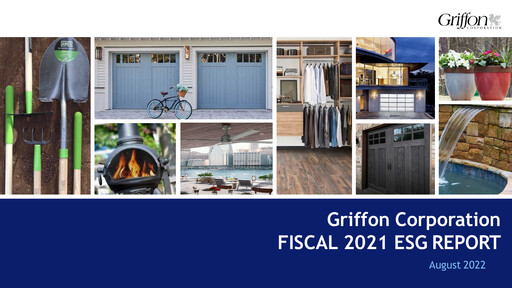 Thumbnail Griffon Corporation
 ESG Report 2021