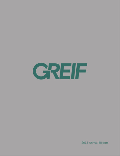 Thumbnail Greif Annual Report 2013