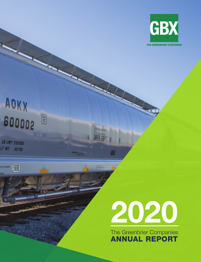 Thumbnail The Greenbrier Companies
 Annual Report 2020