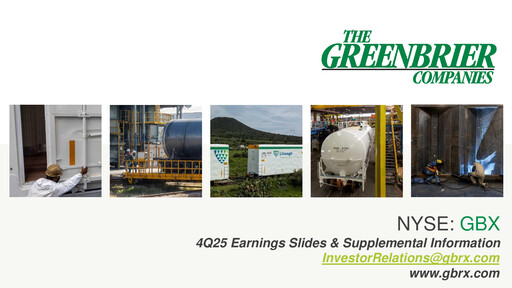 Thumbnail The Greenbrier Companies
 Quarterly Report 2025-q4