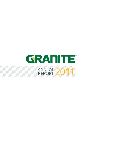 Thumbnail Granite Construction
 Annual Report 2011