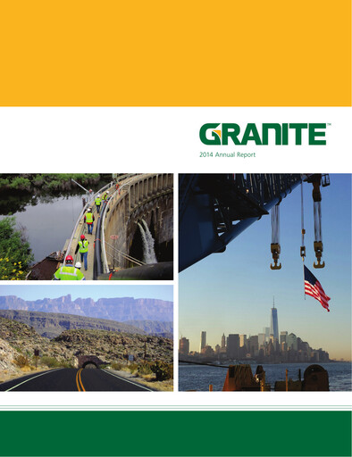 Thumbnail Granite Construction
 Annual Report 2014