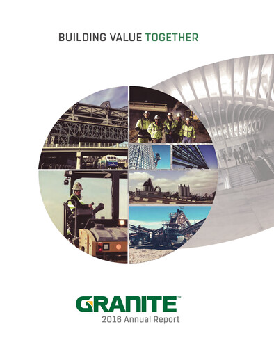 Thumbnail Granite Construction
 Annual Report 2016