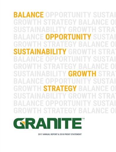 Thumbnail Granite Construction
 Annual Report 2017