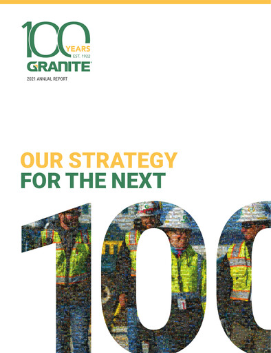 Thumbnail Granite Construction
 Annual Report 2021