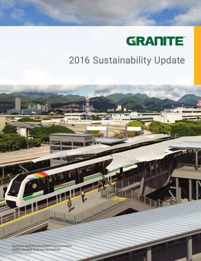 Thumbnail Granite Construction
 Sustainability Report 2016