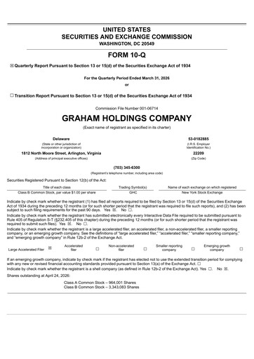 Thumbnail Graham Holdings Quarterly Report 2026-q1