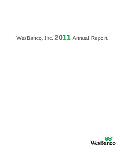 Thumbnail WesBanco Annual Report 2011